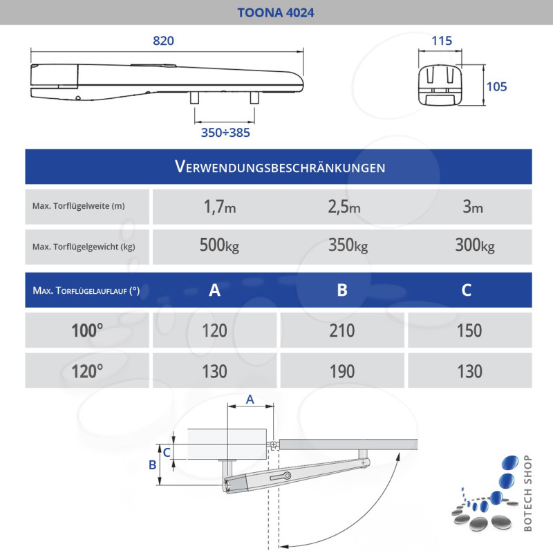 Drehtorantrieb NICE TOONA 4024