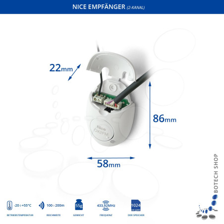 Empfänger Nice OX2T (433,92 MHz)