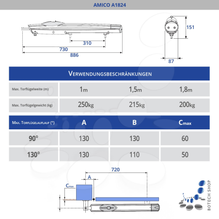 Drehtorantrieb CAME AMICO 24V