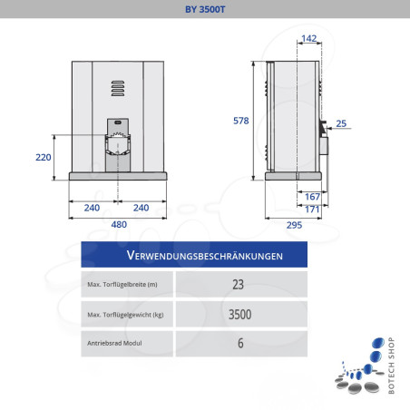 Schiebetorantrieb CAME BY 3500T (Set XL)