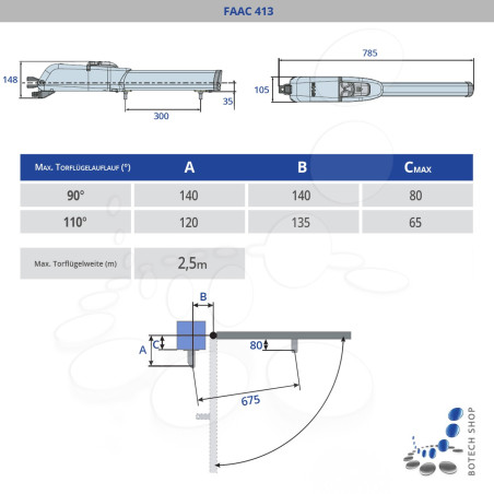 Drehtorantrieb FAAC 413/1 (Set XL)